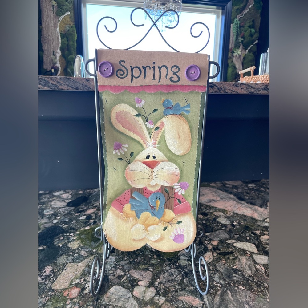 Hand painted spring, fall and winter Decorative Hanging Sign